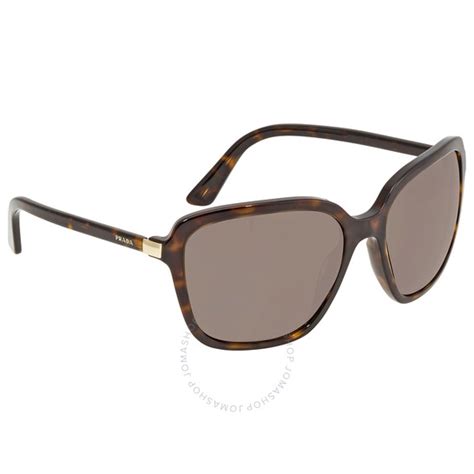 Prada Brown Square Unisex Sunglasses PR 10VS 2AU8C1 58